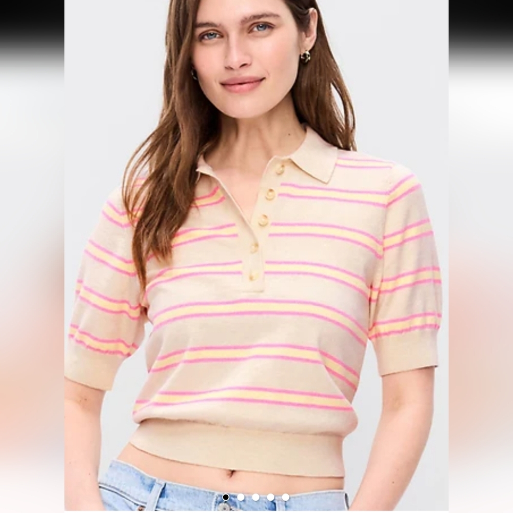 Old Navy So Soft Lite Short Sleeved Copped Polo (L)